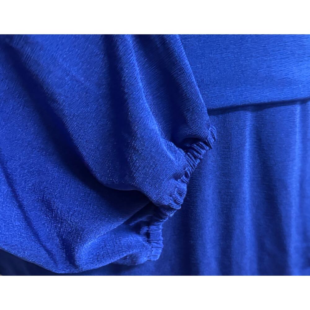 Free People Intimately Bodysuit Large Blue Long Sleeve Deep V Stretch NWT New - Picture 4 of 9